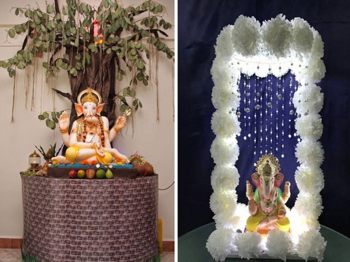 How to make fountain for ganpati decoration