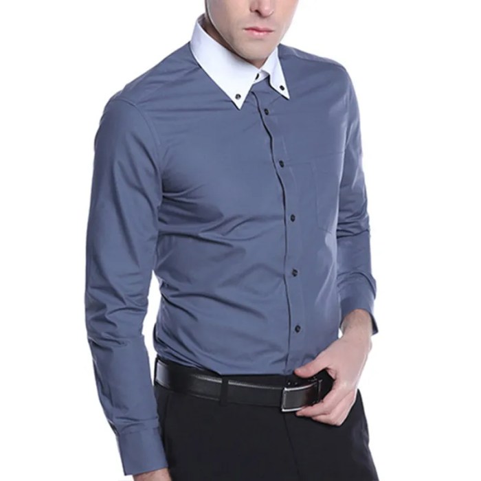 Grey dress shirt mens outfit A Traditional Batak Style Look for Men