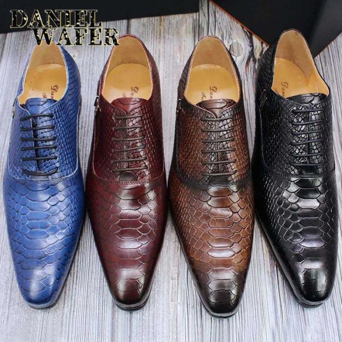 Mens snake skin dress shoes